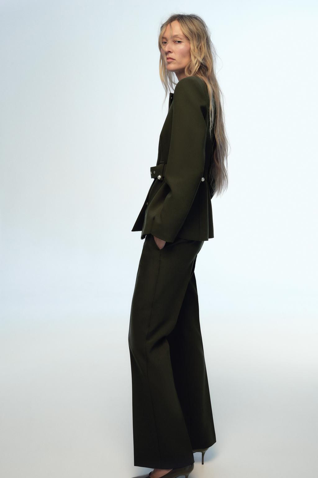 BLAZER WITH WIDE BELT - Zara фото 3