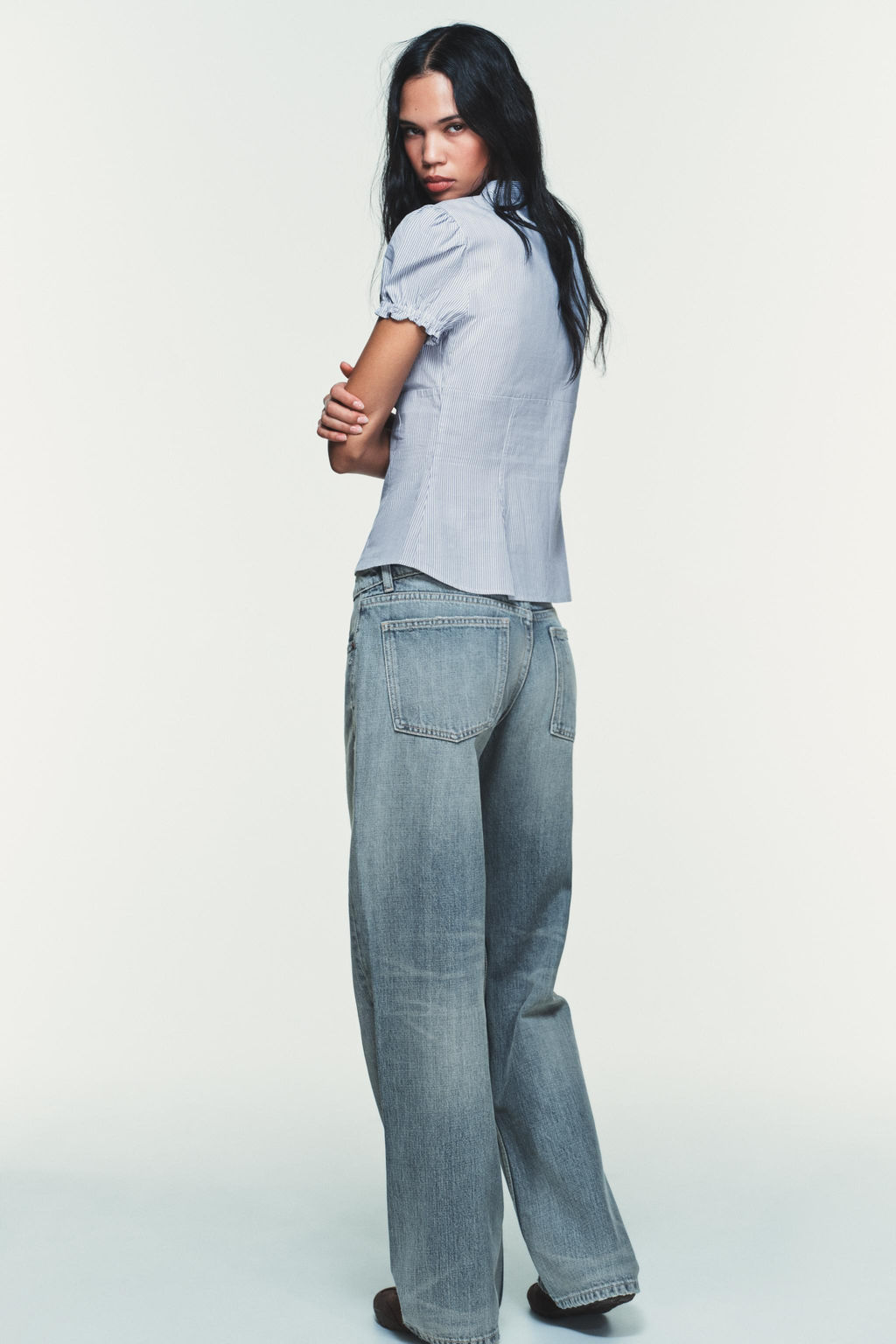 POPLIN SHIRT WITH RUFFLES - Zara фото 11