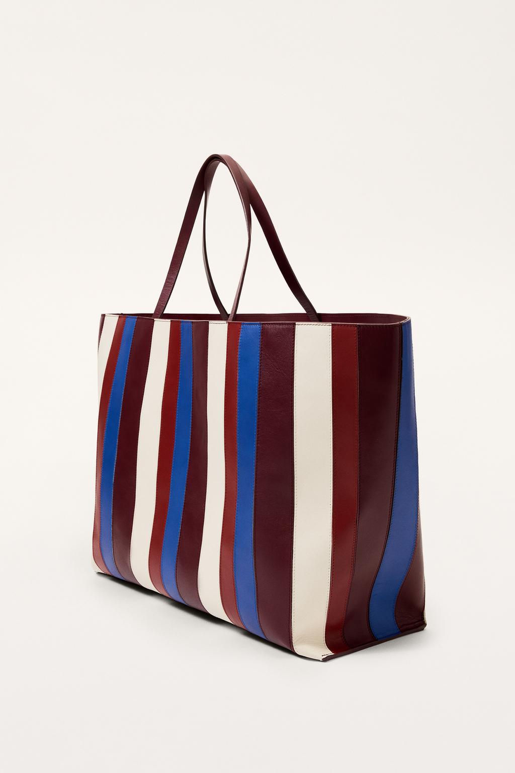 LEATHER STRIPE MAXI SHOPPER LIMITED EDITION - Zara фото 2