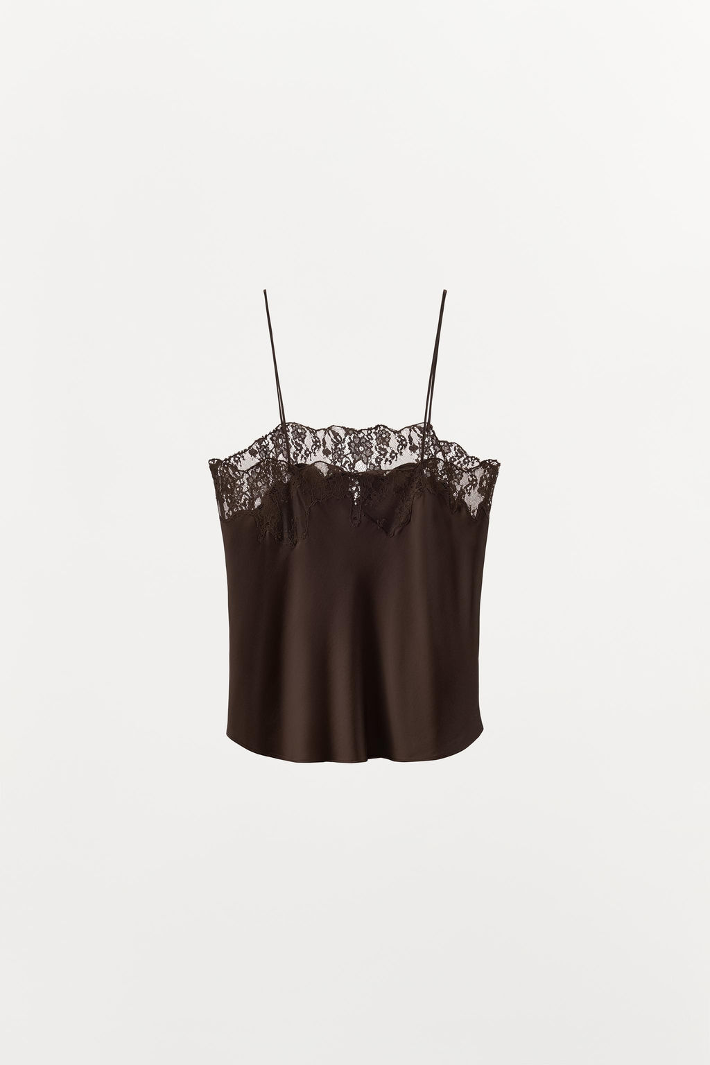 SATIN TOP WITH LACE - Zara фото 6