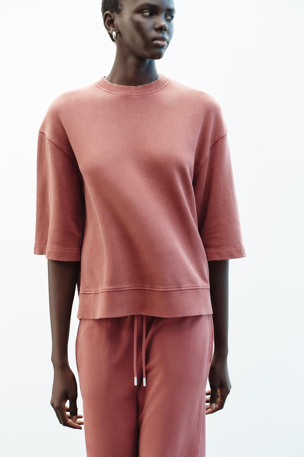 FADED-EFFECT OVERSIZE SWEATSHIRT - Zara фото 16