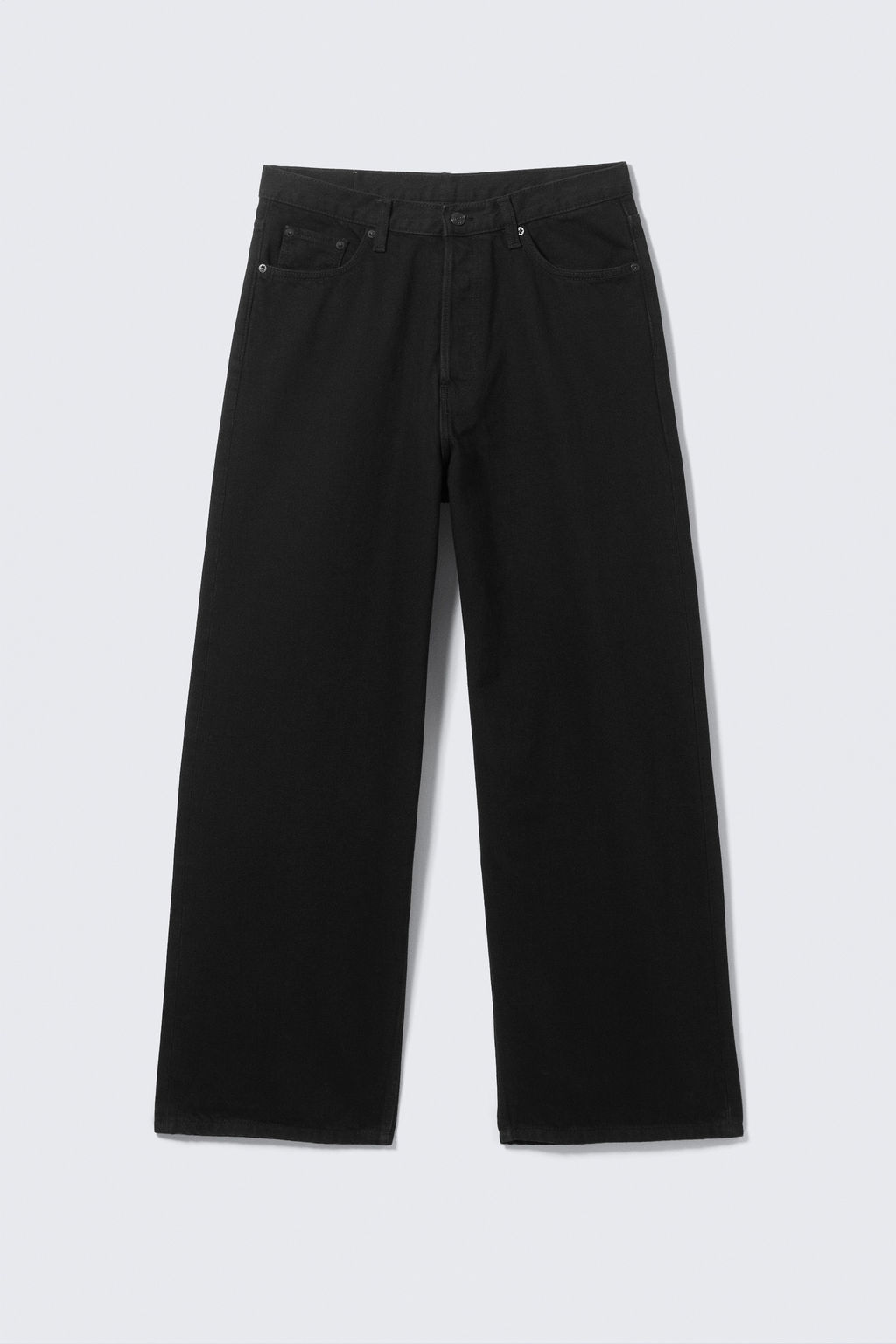 Vaqueros unisex de tiro medio y pernera baggy holgada Astro - H&m фото 10