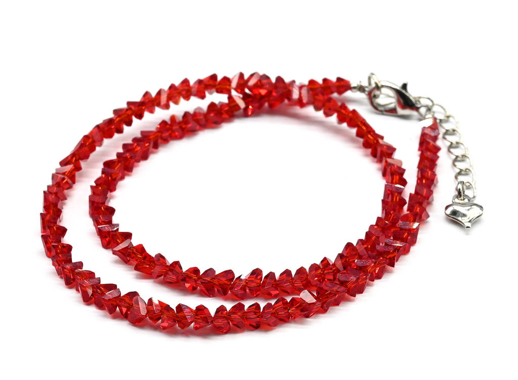 Чокер на шею женский из циркона огранка 4мм цв.зеленый хамелеон, 38см - Радуга камня фото 21