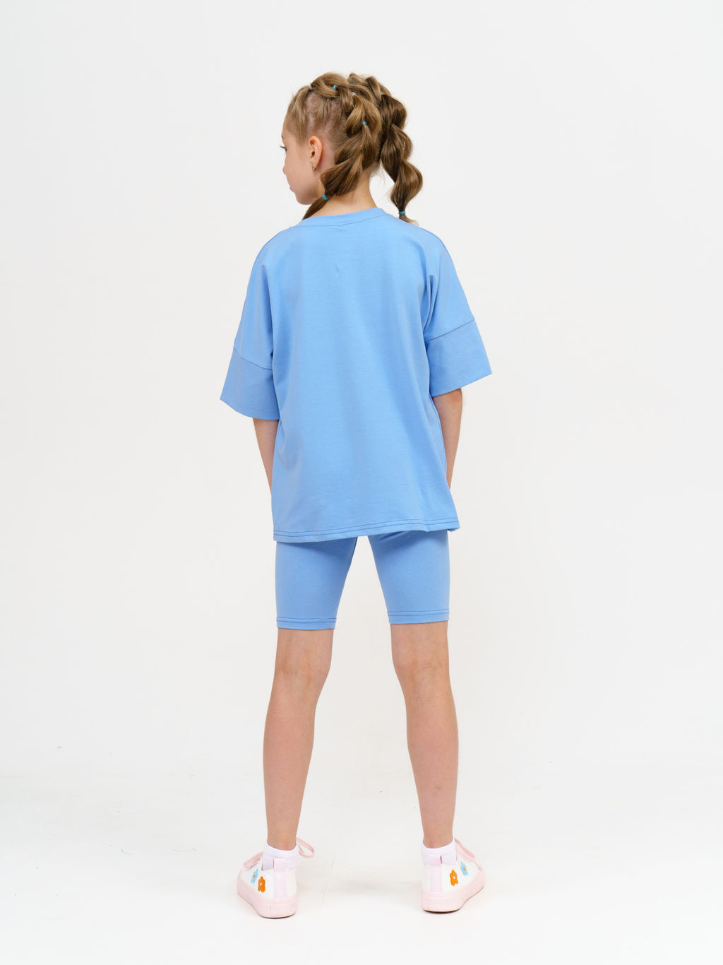 950Д Костюм с велосипедками "Голубой"