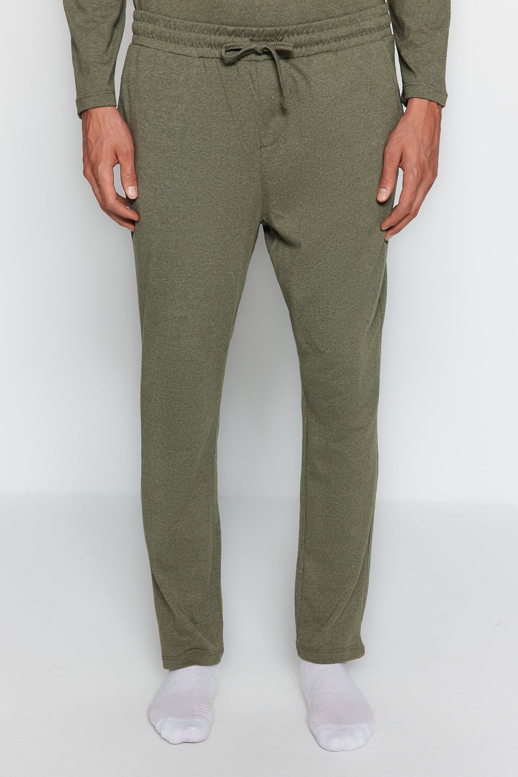 TRENDYOL MAN Lacivert Regular Fit Bask?l? Orme Pijama Tak?m? TMNAW24PT00005 - Trendyolmilla фото 20