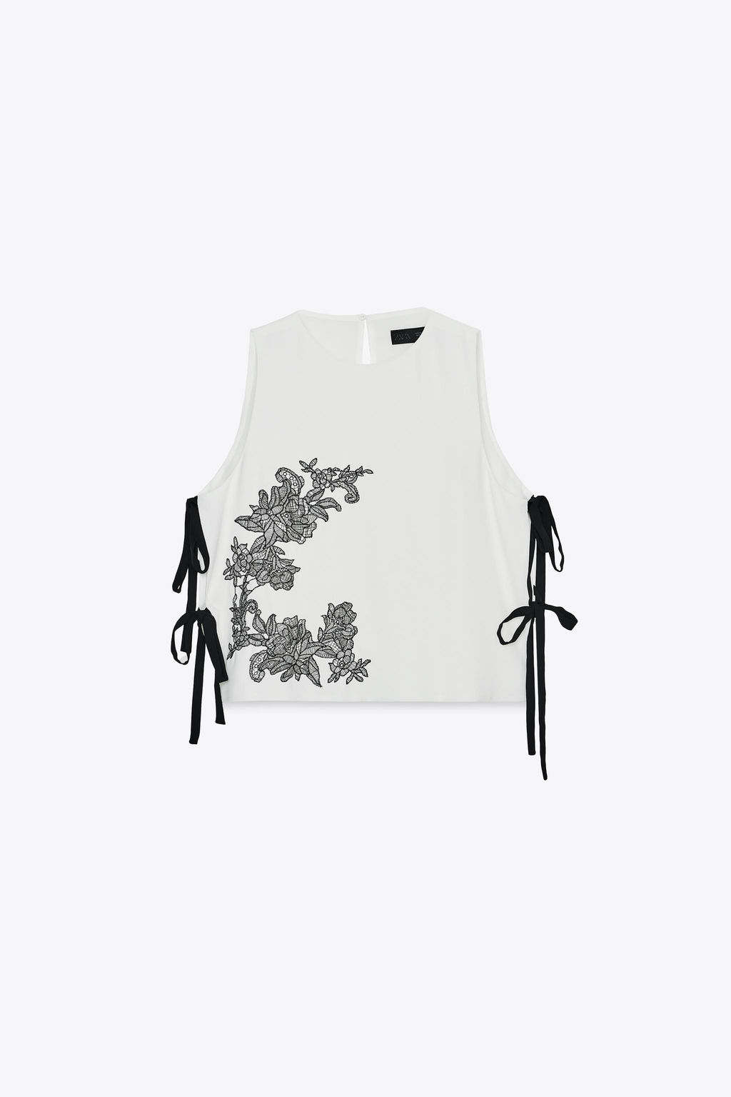 EMBROIDERED FLORAL TIE TOP - Zara фото 6