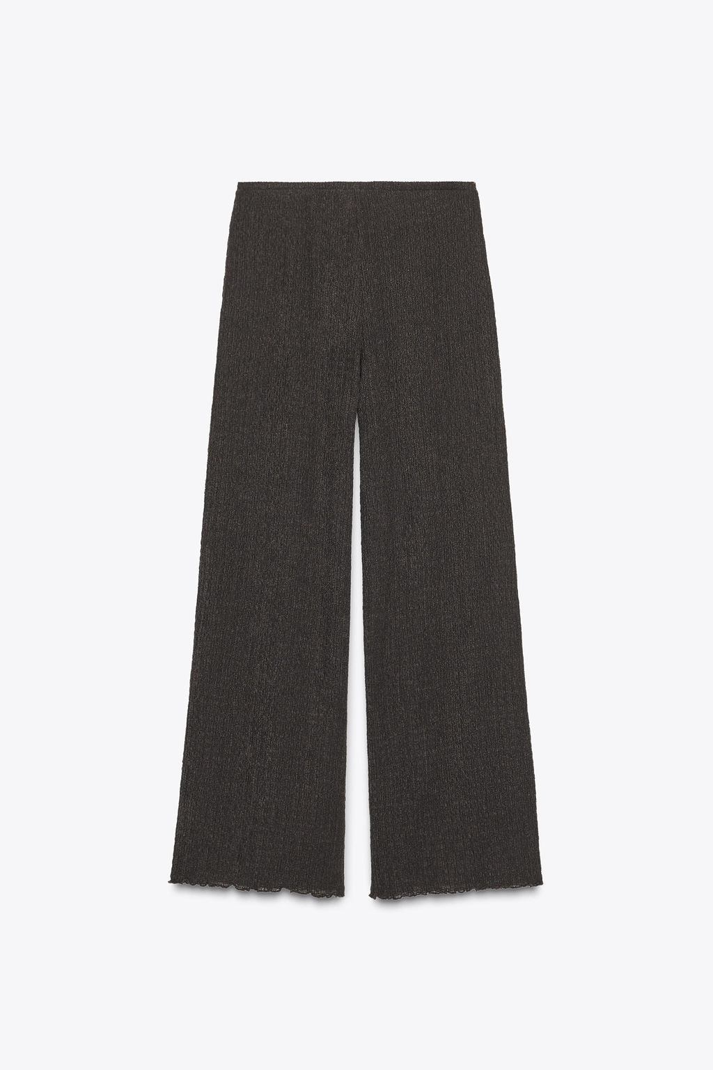 TEXTURED WIDE-LEG TROUSERS - Zara фото 8