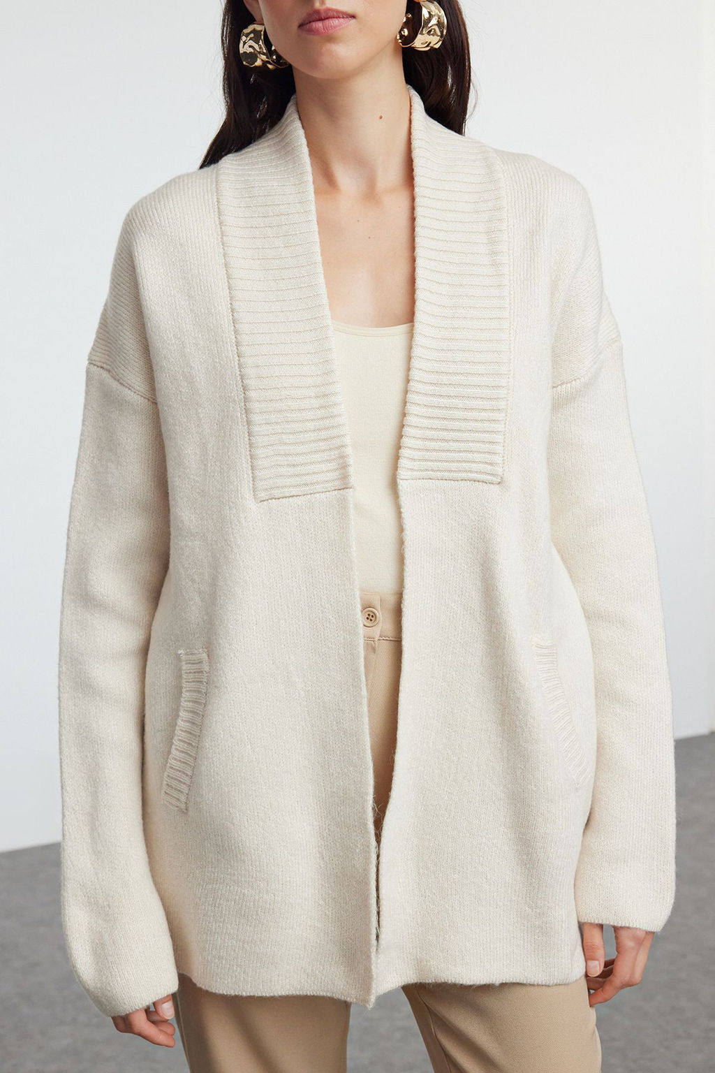 Tas Genis Kal?p Yumusak Dokulu Triko H?rka TWOAW25HI00082