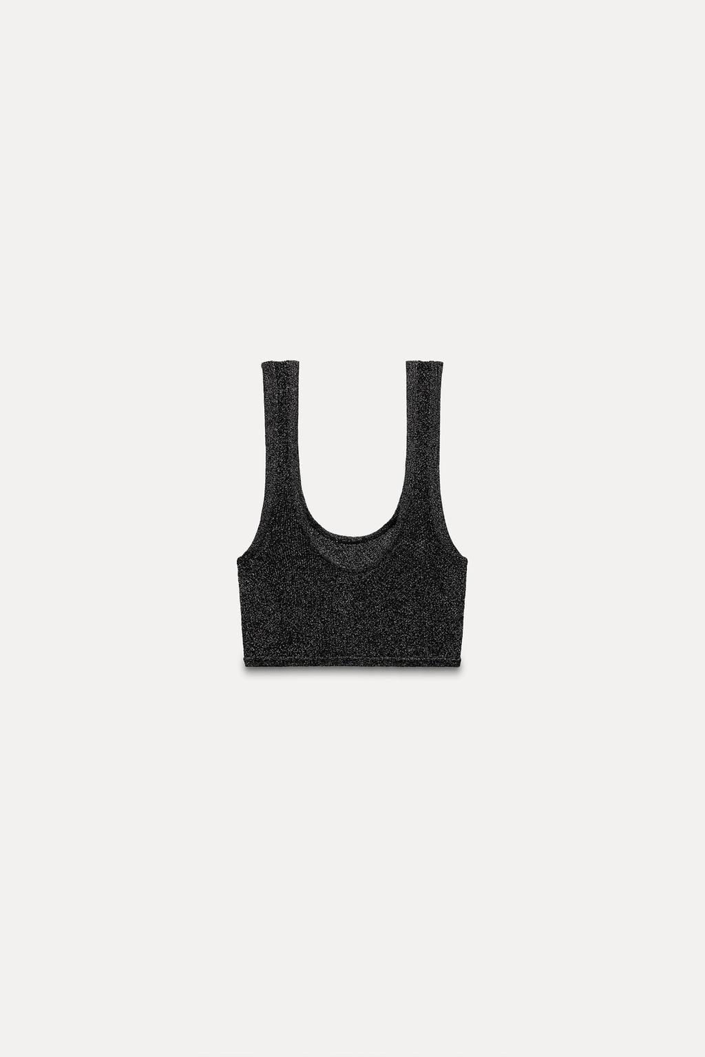 SEAMLESS MESH BRALETTE WITH METALLIC THREAD - Zara фото 2