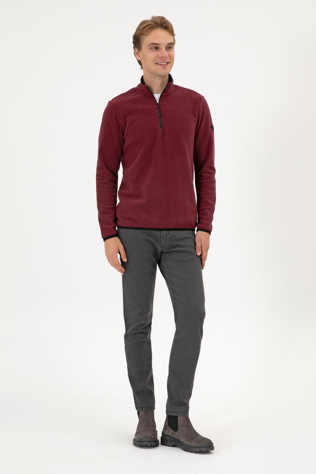 Erkek Bordo Basic Sweatshirt Sepette S_rpriz _ndirim - U.s. polo assn фото 4