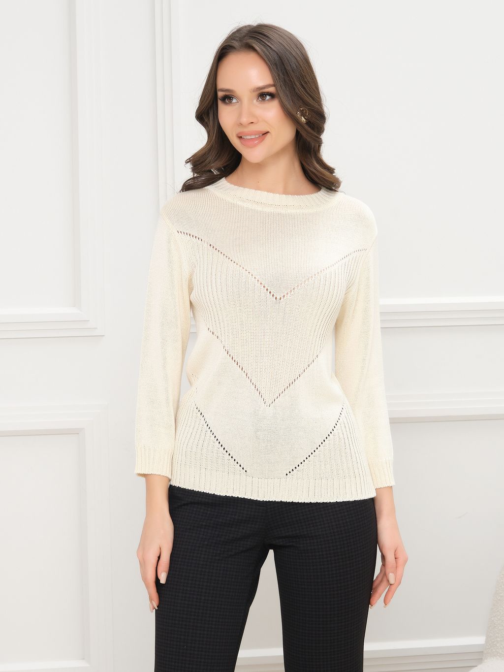Джемпер вязаный с рукавом 3/4 - Stilla фото 17