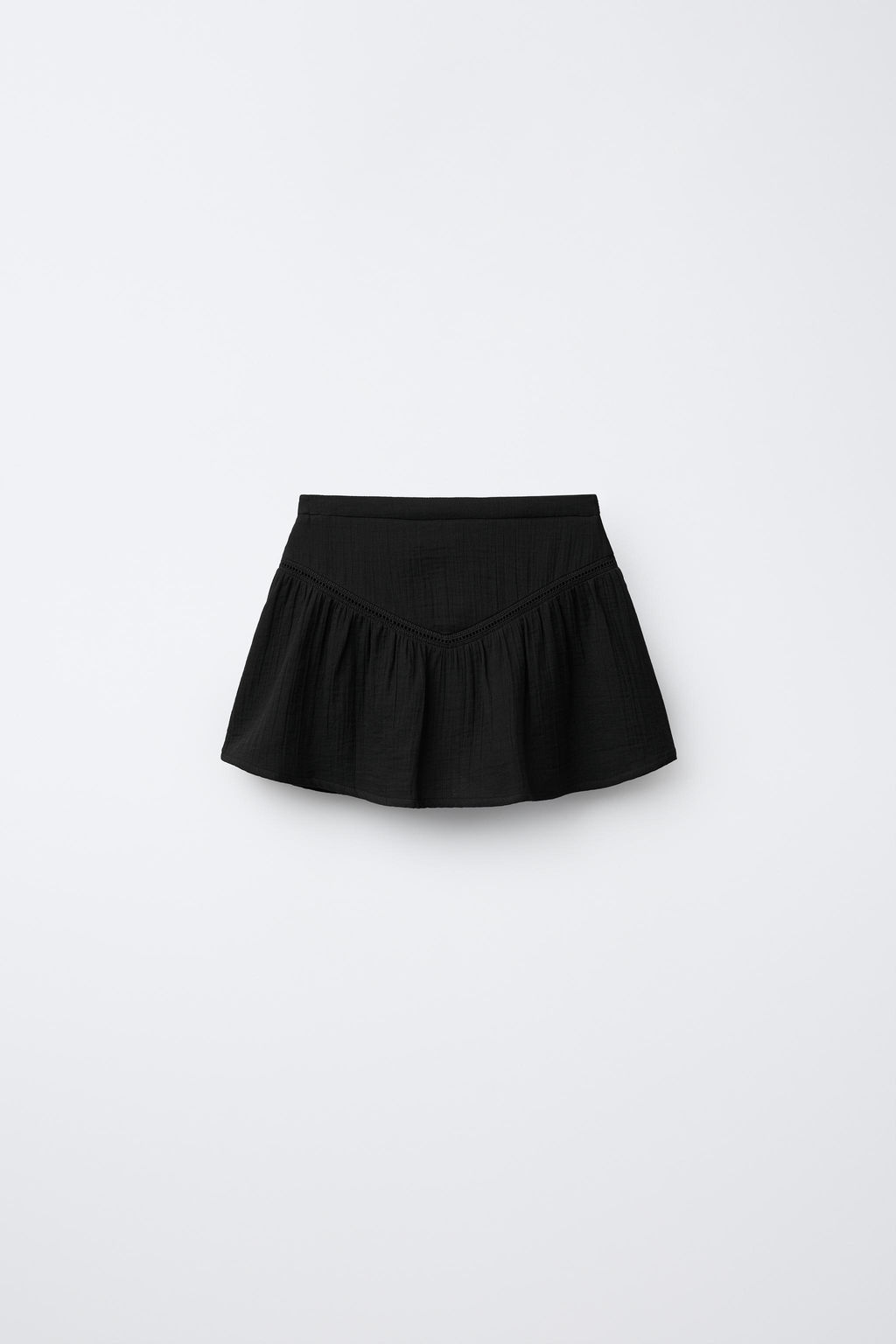 BRODERIE ANGLAISE RUFFLE SKIRT - Zara фото 7
