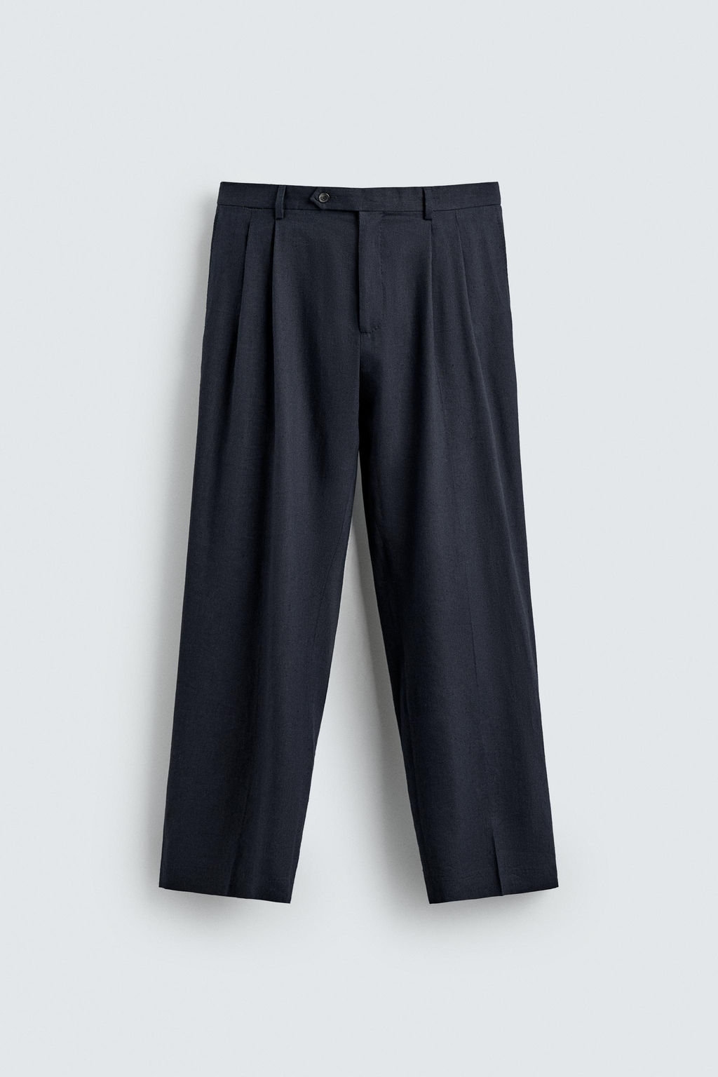 PANTAL?N PLIEGUES RELAXED FIT LINO - LANA / Marino - Zara фото 5