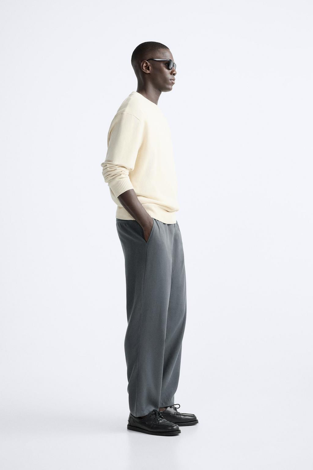 LYOCELL JOGGER WAIST TROUSERS - Zara фото 25