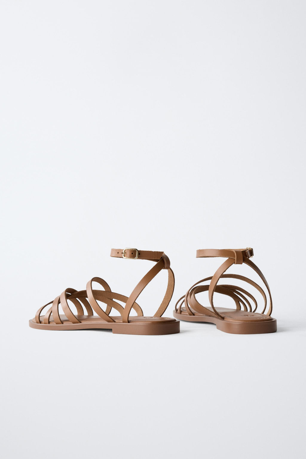 STRAPPY LEATHER SANDALS - Zara фото 5