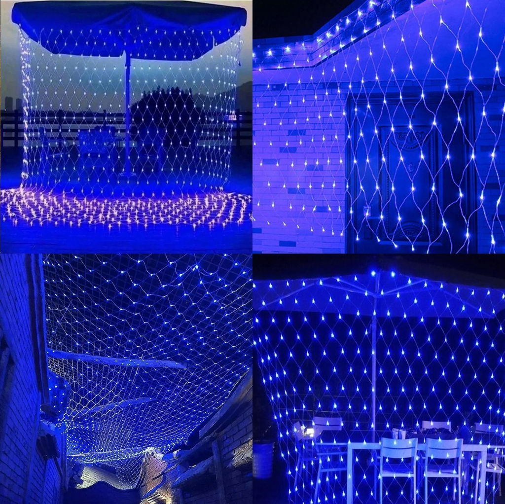 Светодиодная сеть (220в,2х2м, синяя) - Family фото 2
