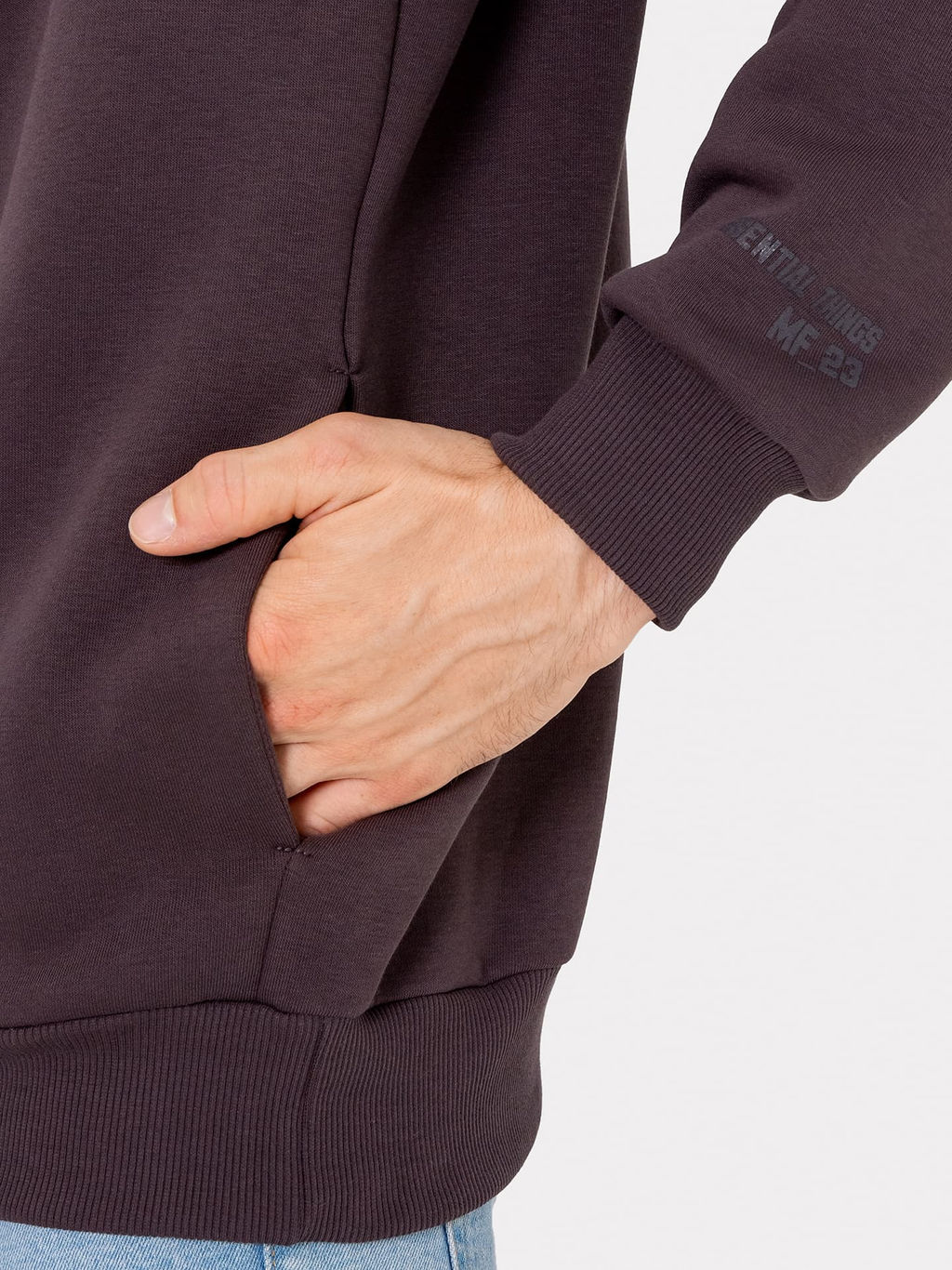 Худи мужское коричневое с печатью коричневый +печать 121794 - Mark formelle фото 5
