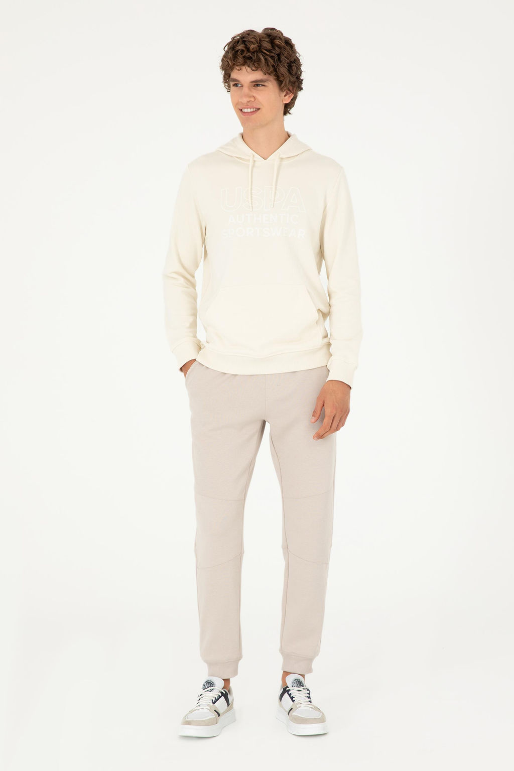 Мужской кремовый свитшот Неожиданная скидка в корзине - U.s. polo assn фото 4