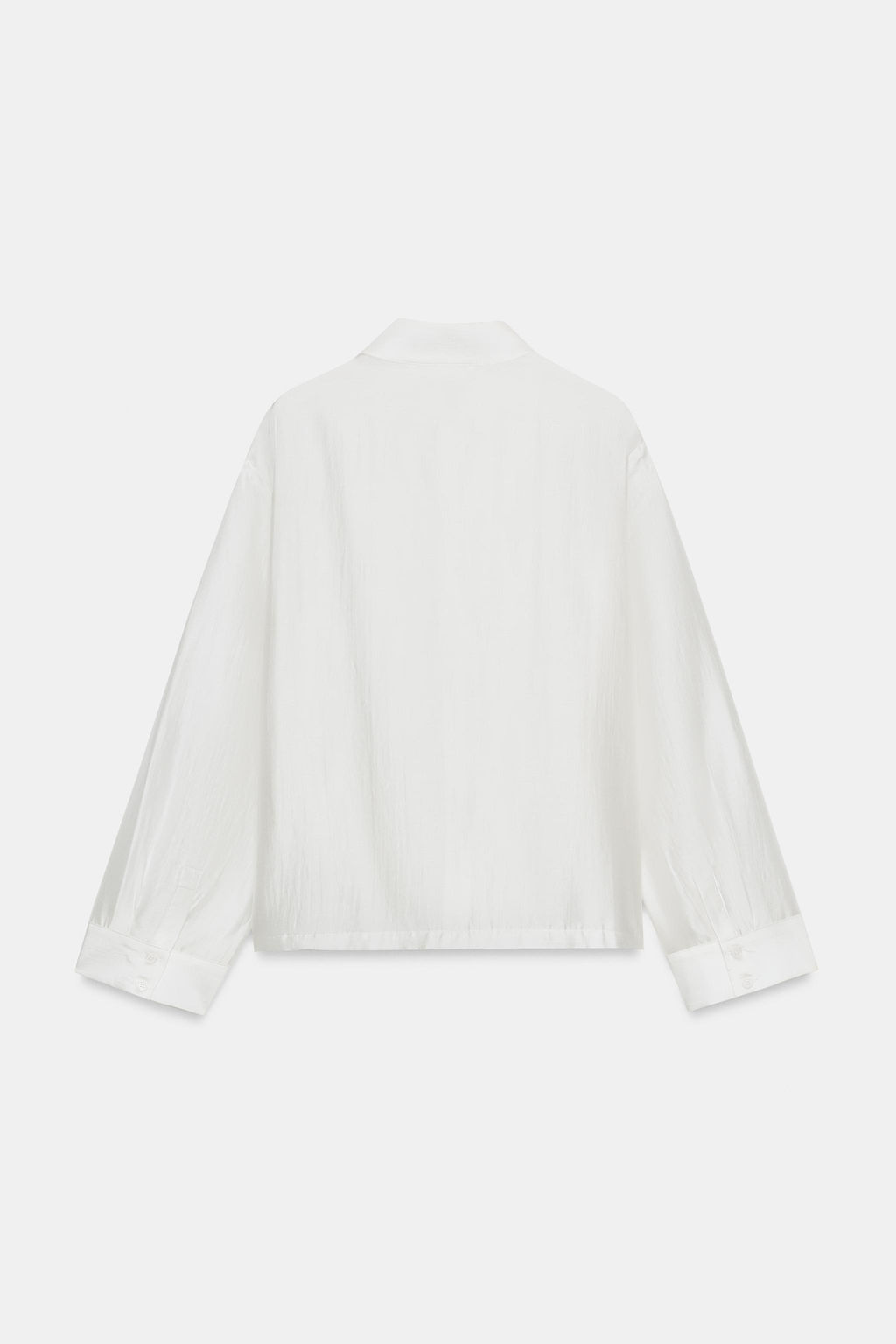 CAMISA SATINADA ALAMARES ZW COLLECTION / Blanco