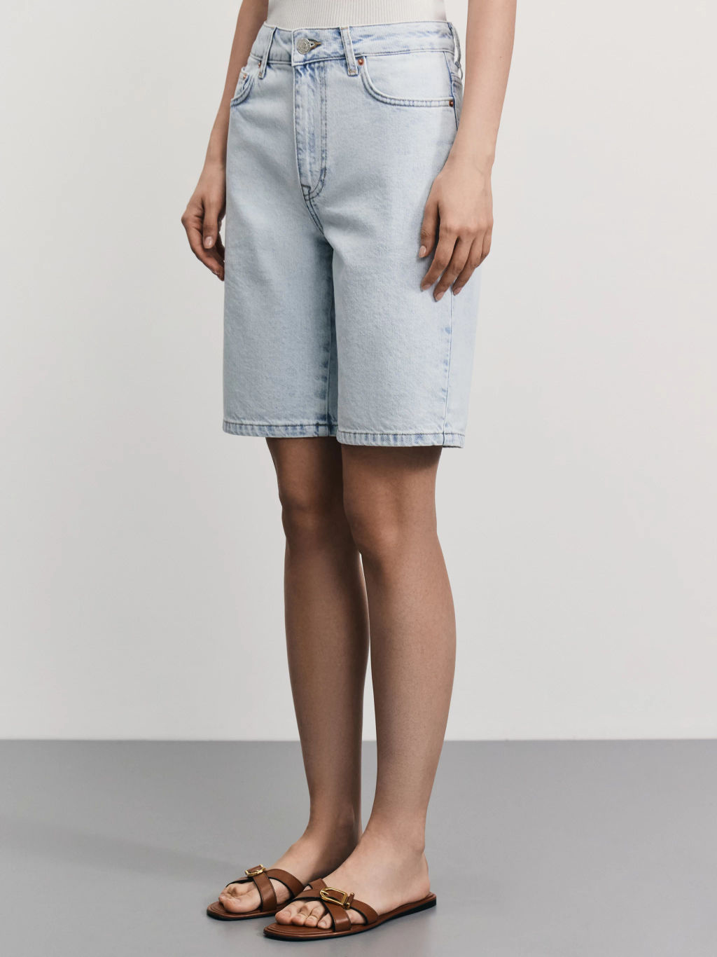 Джинсовые шорты прямые / Zarina  фото 4