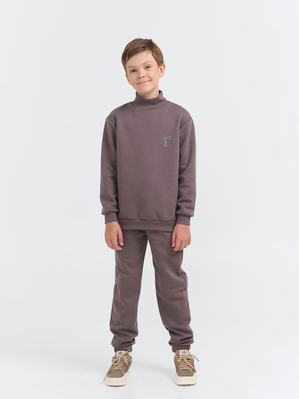 Джоггеры Темный шоколад утепленные 7+ - Bungly фото 4