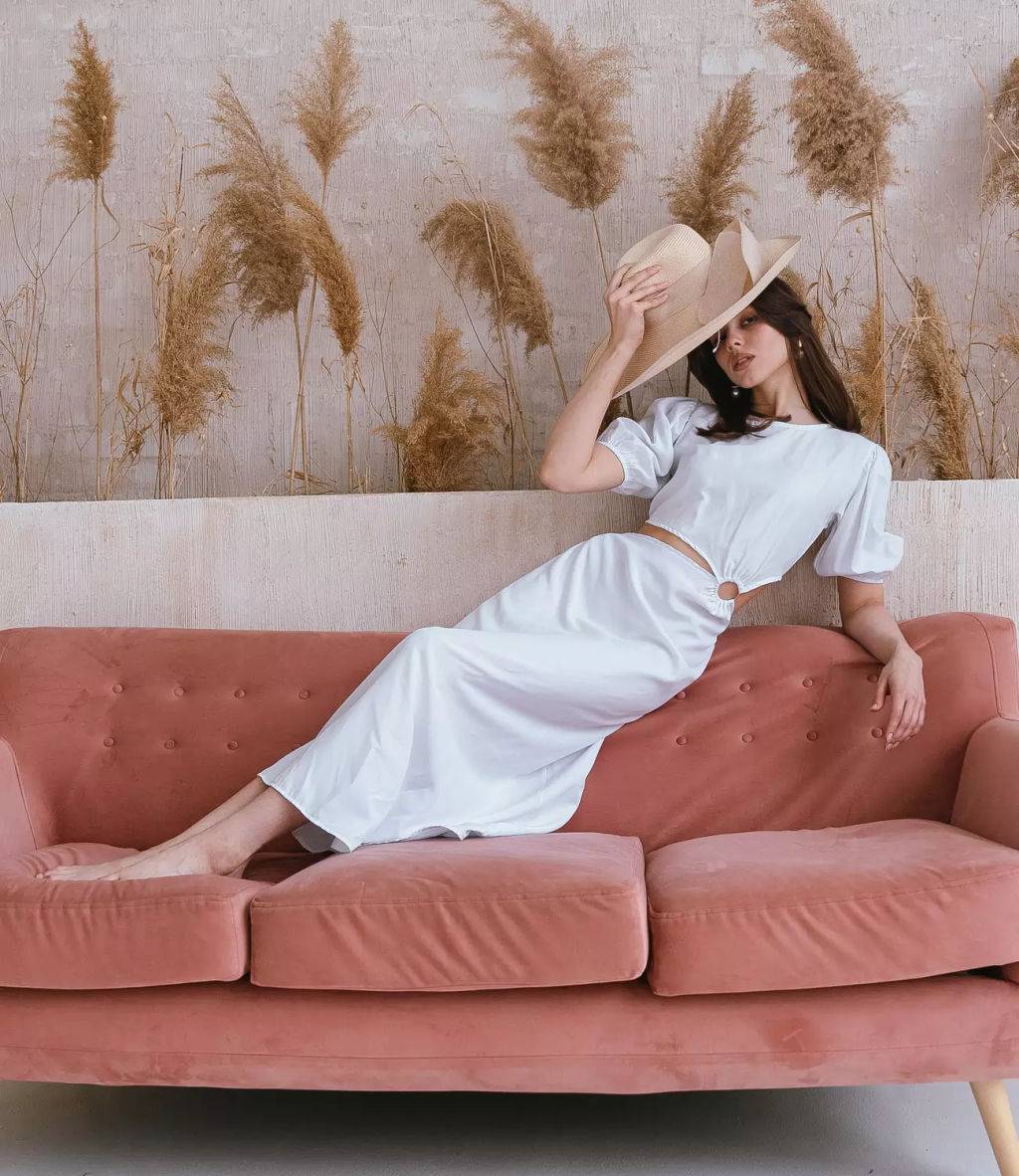 Платье #ОТЦ04003, белый