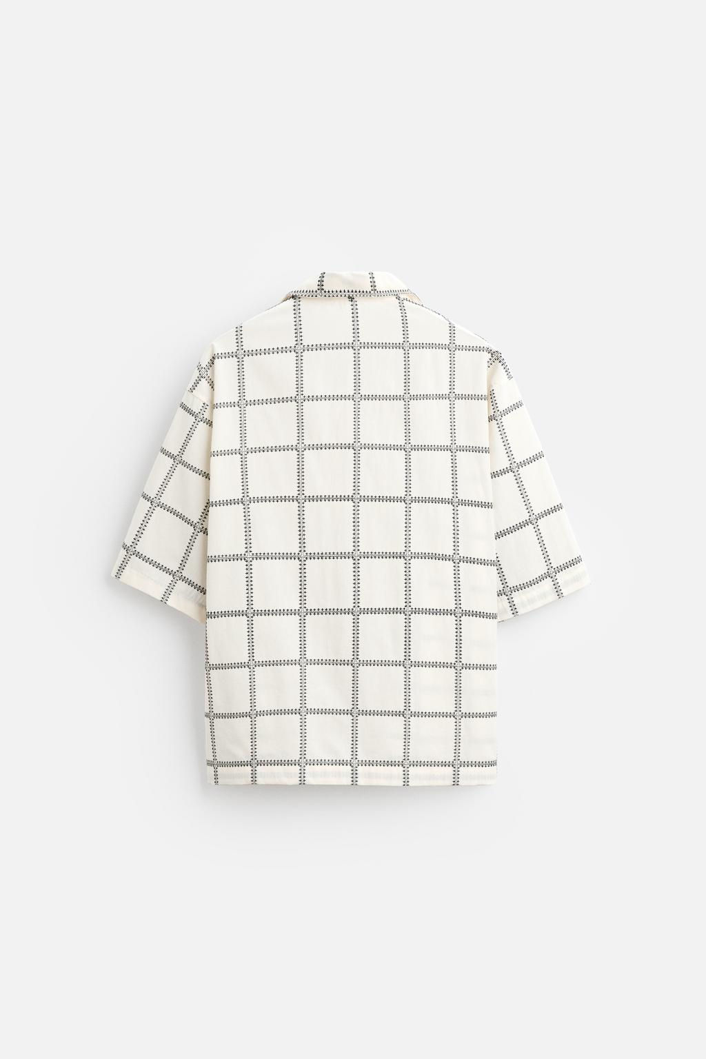 CHECK EMBROIDERED SHIRT - Zara фото 8