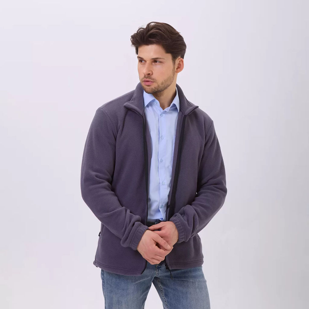 RODOS Толстовка на молнии мужская флис М-321 Синий  фото 45