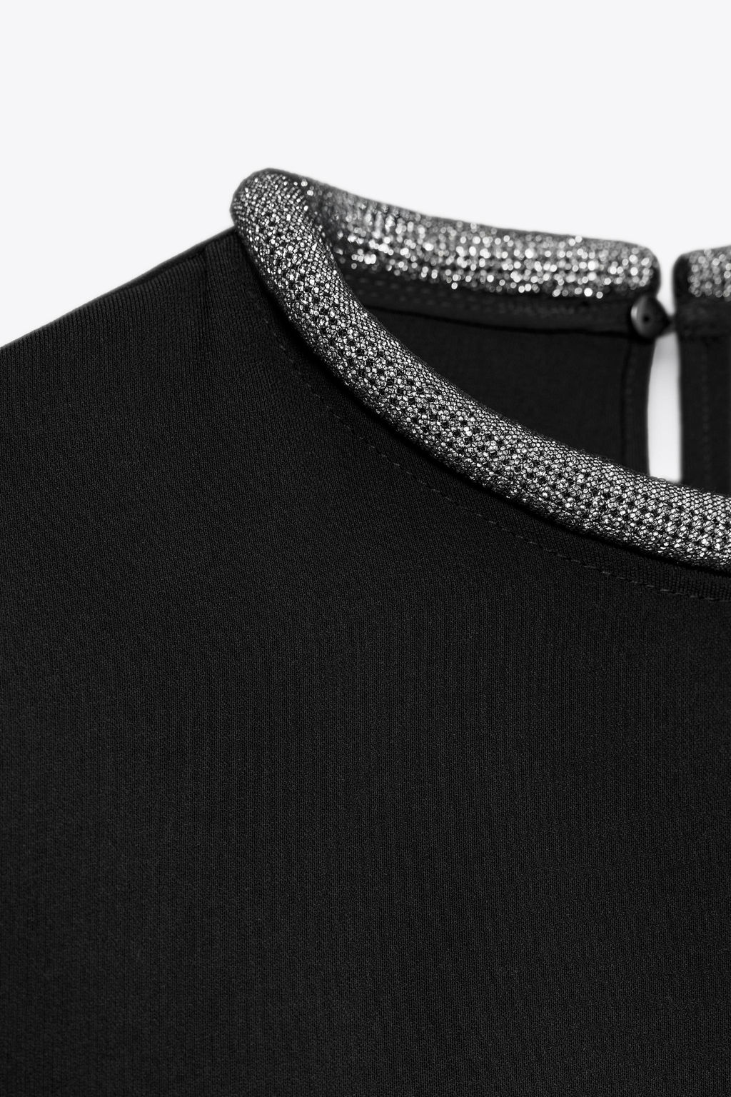 TOP WITH GLITTER NECK - Zara фото 8