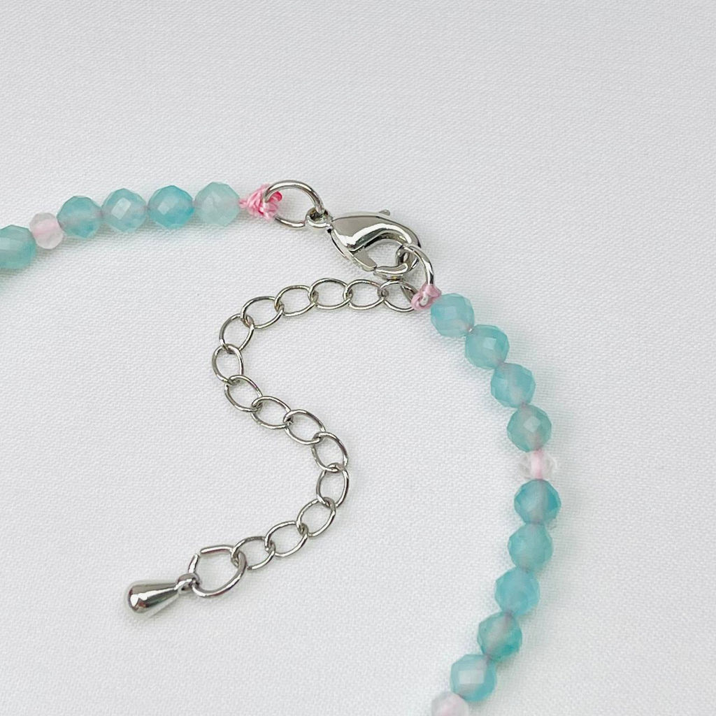 Браслет из Амазонита и Розового кварца 17 см + - Радуга самоцветов фото 4