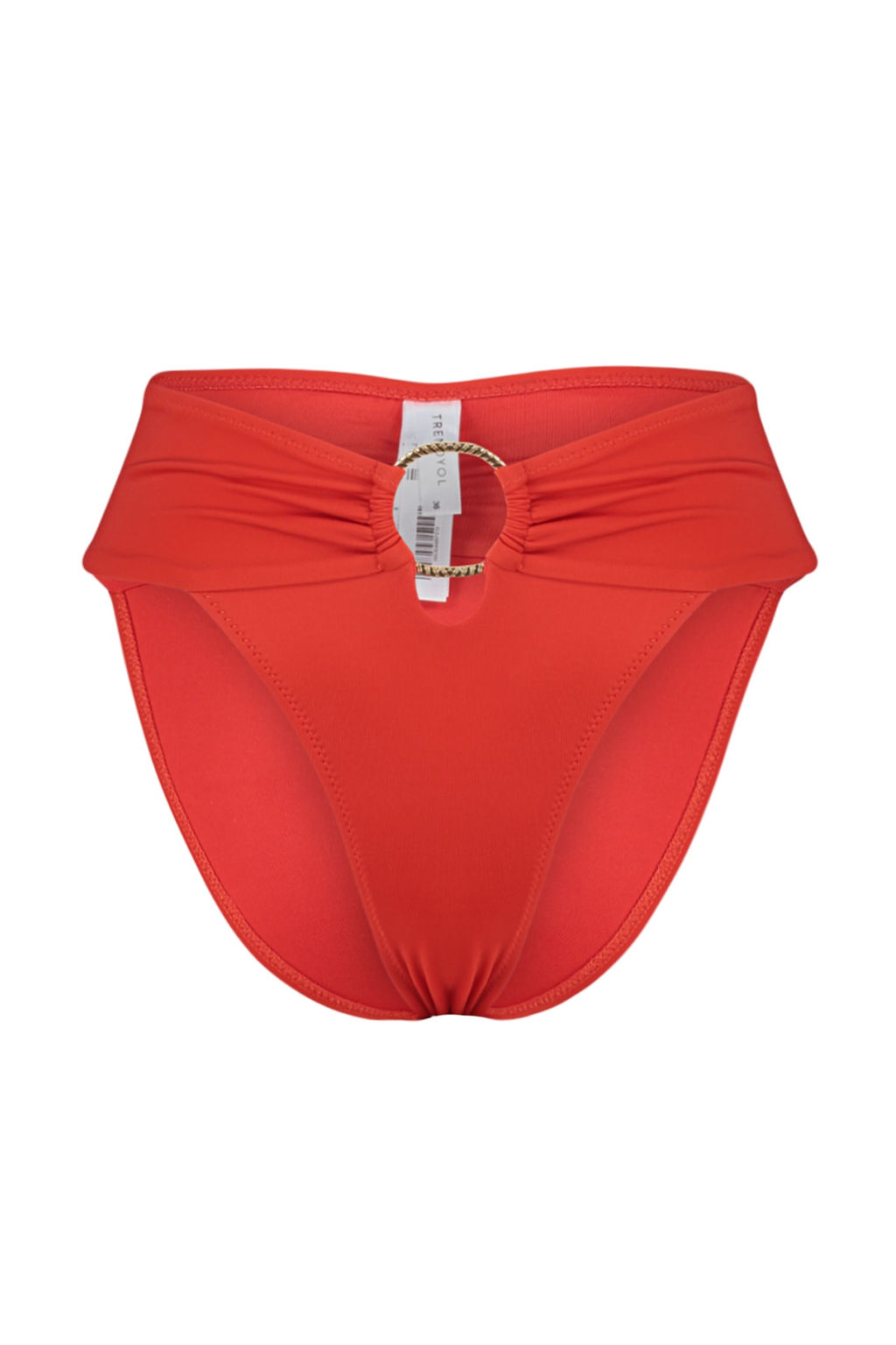 TRENDYOLMILLA Kiremit Aksesuarl? Yuksek Bel High Leg Regular Bikini Alt? TBESS22BA00001 фото 25