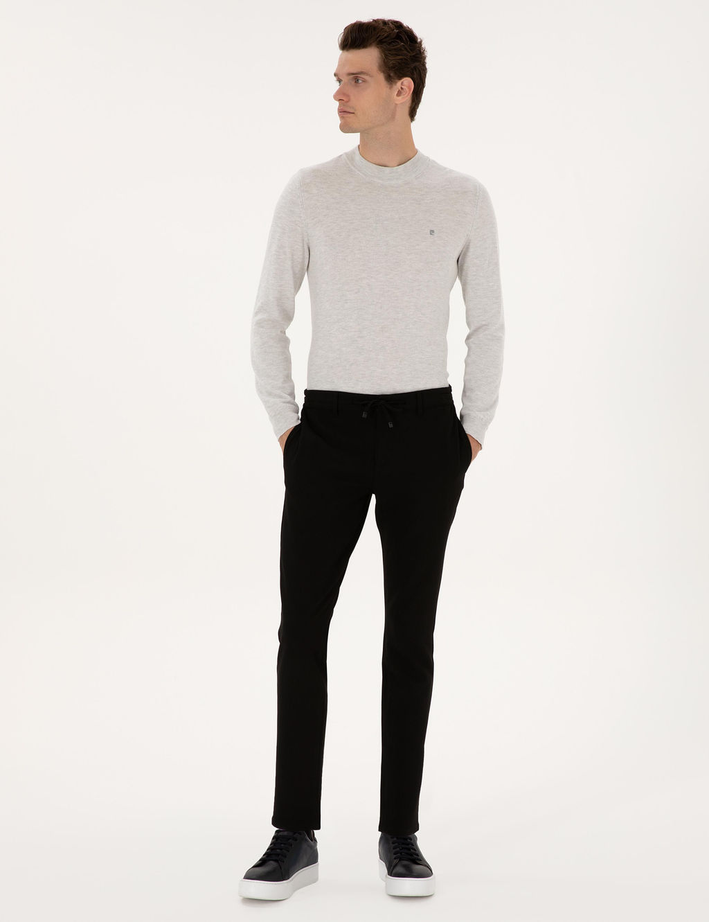 Siyah Slim Fit Kanvas Pantolon - Pierre cardin фото 3