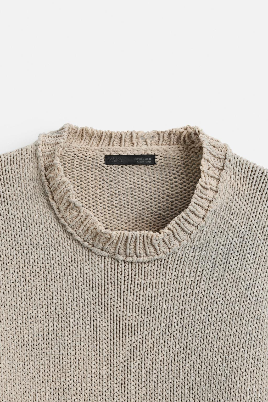 WASHED RIPPED EFFECT SWEATER - Zara фото 4