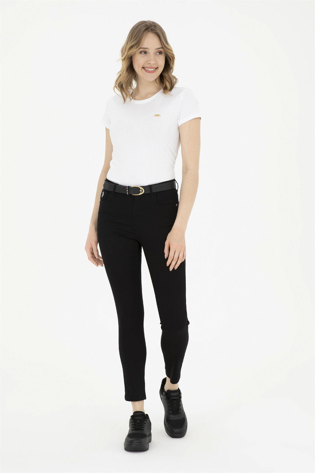 Женские черные брюки из плотной ткани Неожиданная скидка в корзине - U.s. polo assn фото 3