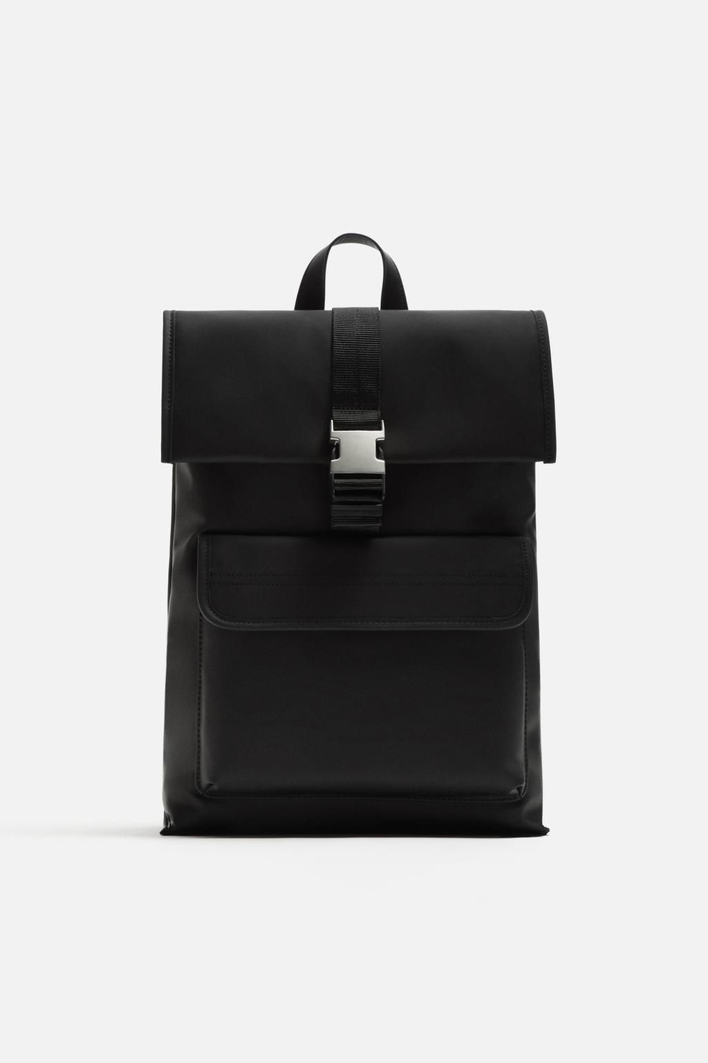 RUBBERISED BACKPACK WITH FLAP - Zara фото 4