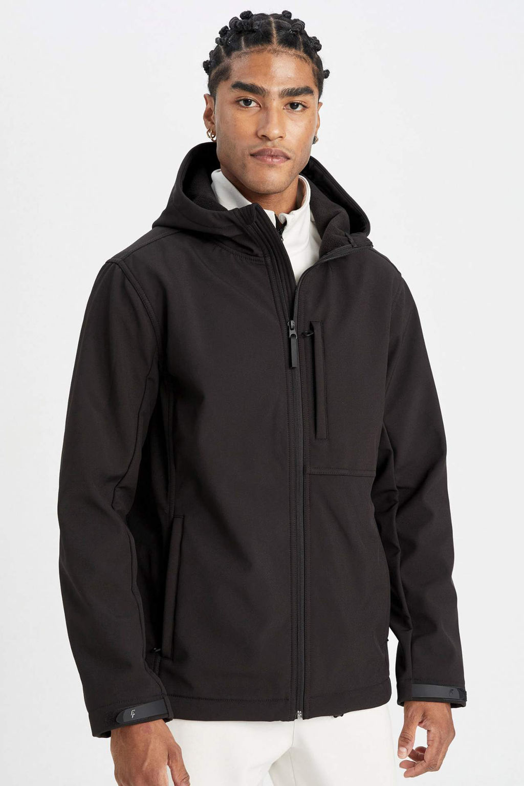 DefactoFit Softshell Mont Su Itici Ruzgara Kars? Koruyan Kapusonlu Fermuarl? Cepli  фото 3