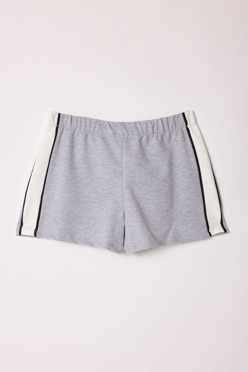 Gri Melanj Renk Bloklu Mini Sort & Bermuda TWOSS25SR00063