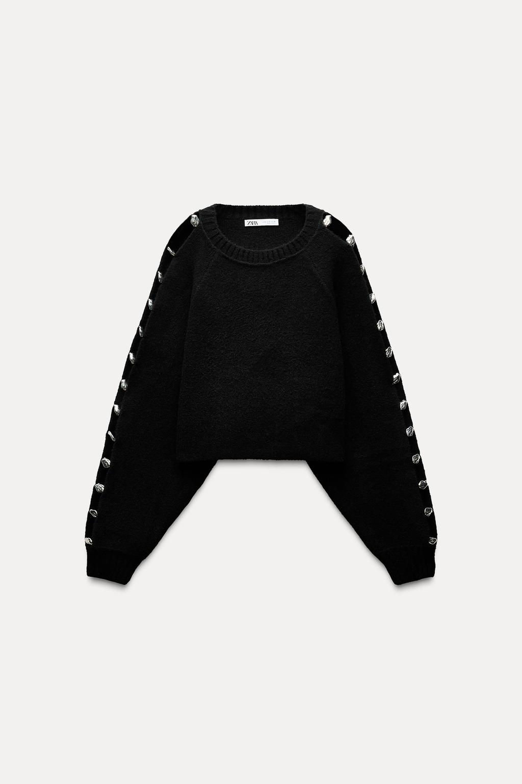 KNITTED SWEATER WITH BALL DETAIL - Zara фото 8