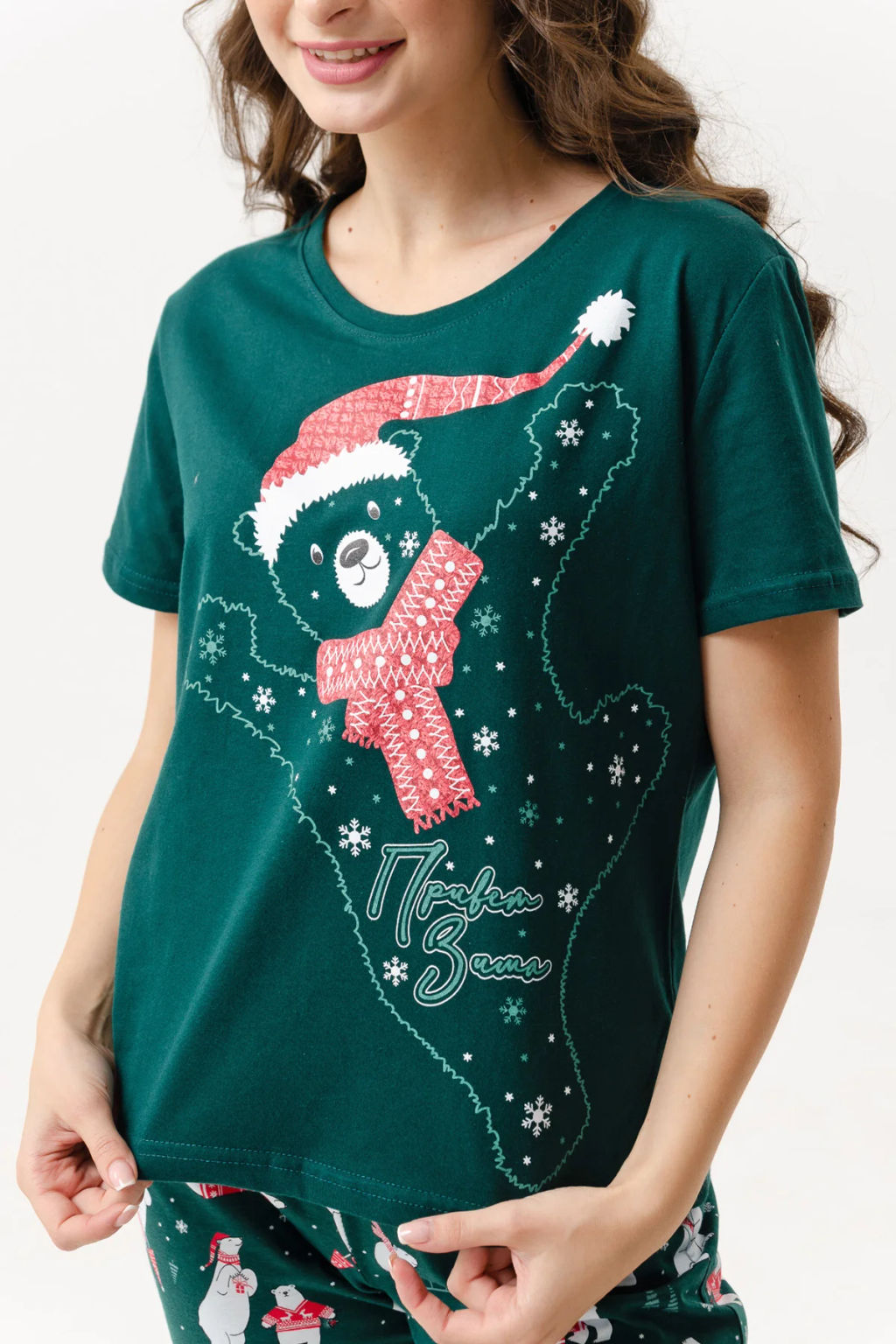 Пижама женская Привет, зима! - Оптима фото 9