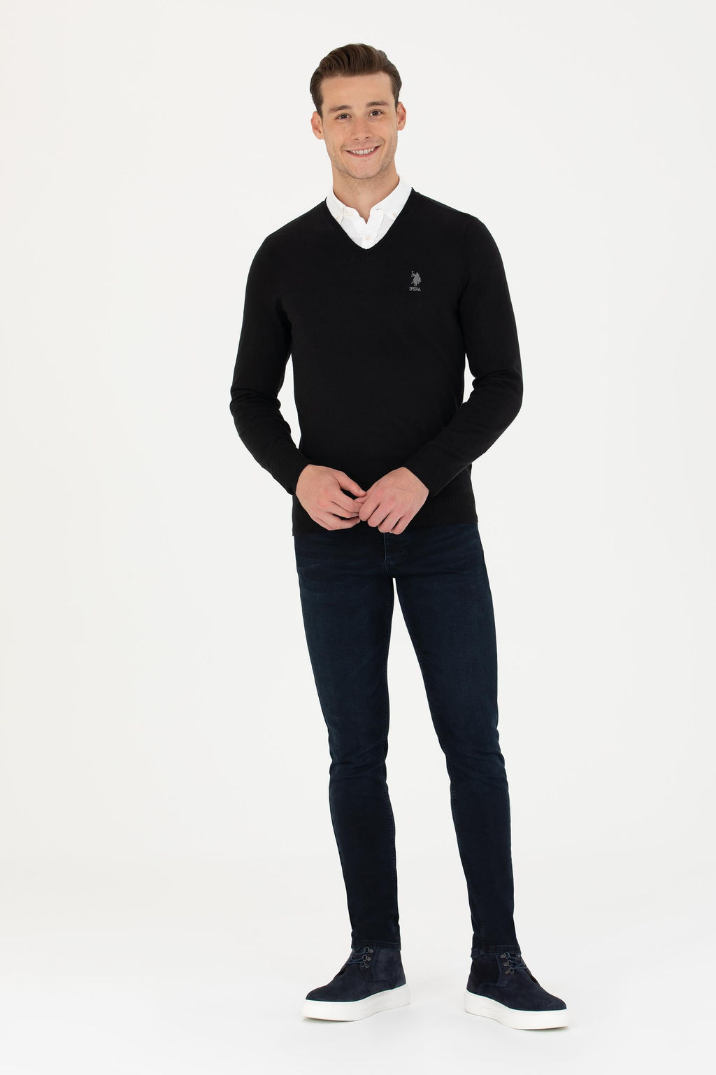 Мужской черный базовый свитер Неожиданная скидка в корзине - U.s. polo assn фото 11