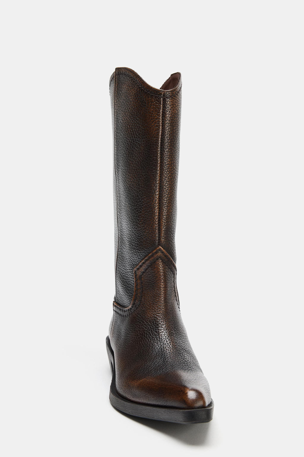 DISTRESSED LEATHER BOOTS - Zara фото 13
