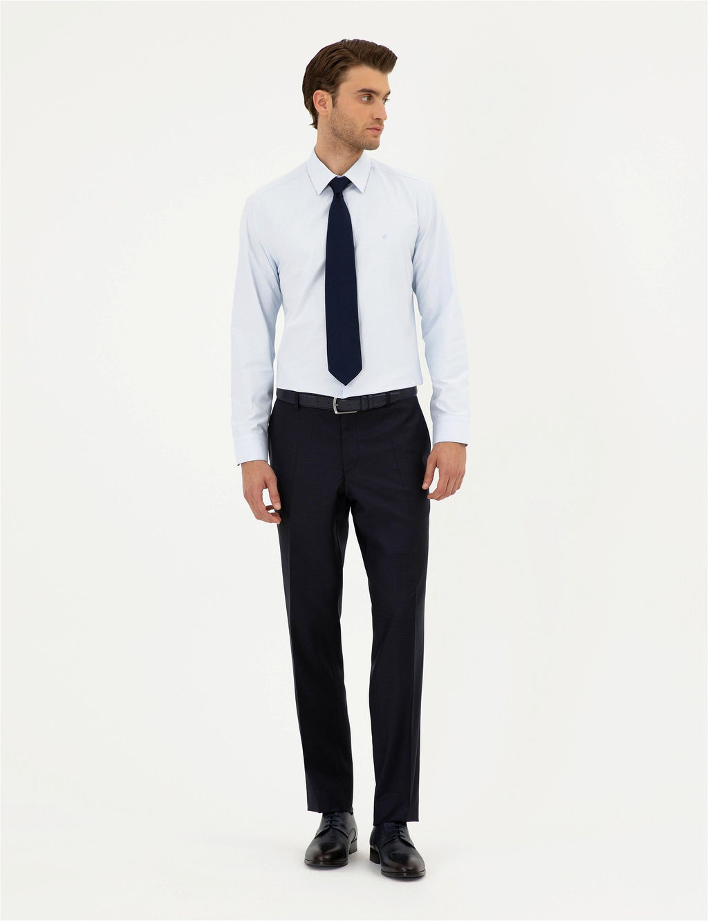 A__k Mavi Regular Fit Uzun Kollu Basic G_mlek