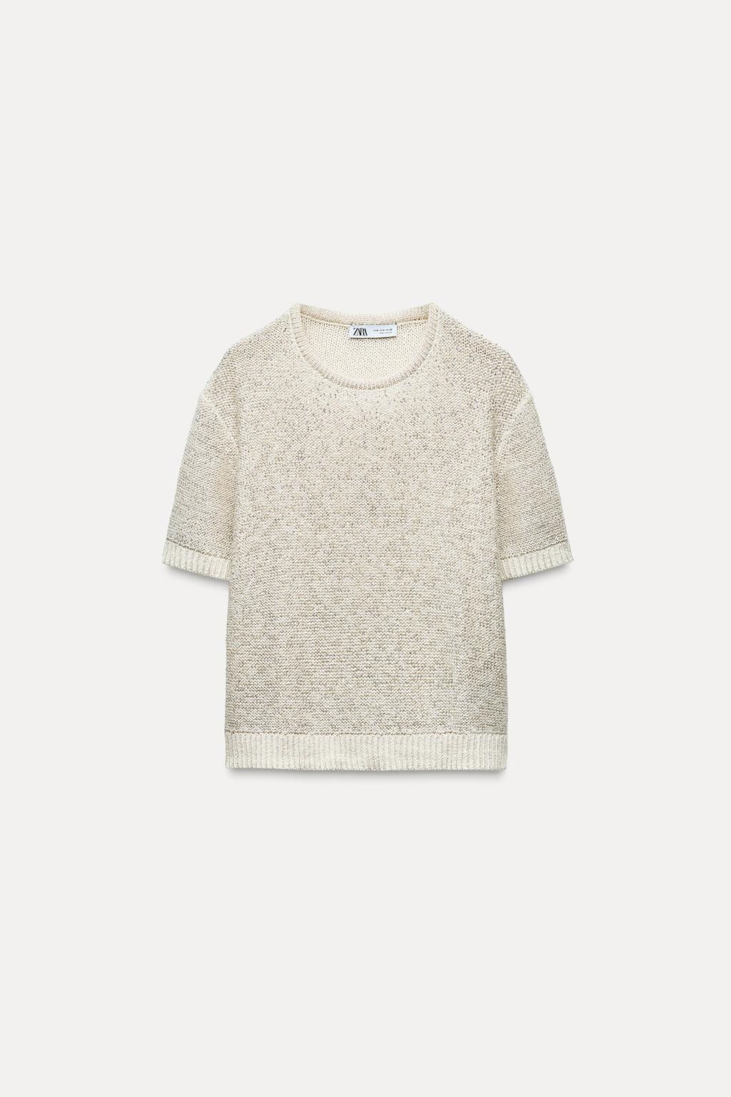 SEQUINNED KNIT TOP - Zara фото 8