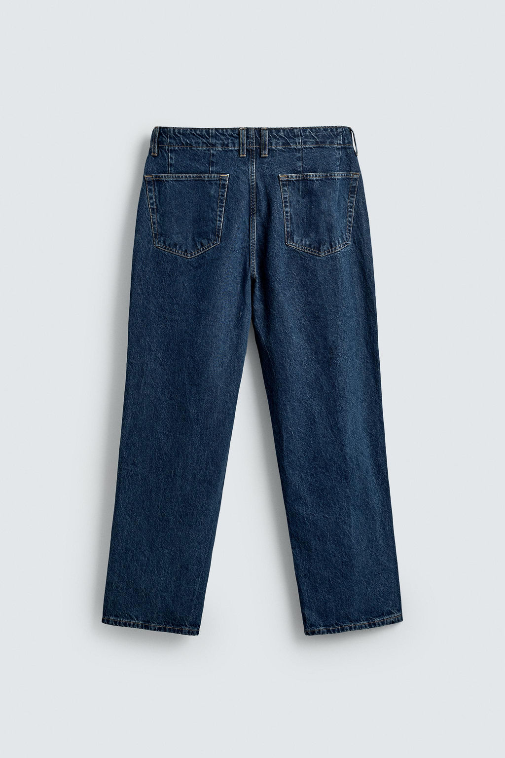 STRAIGHT-LEG DENIM CHINO TROUSERS