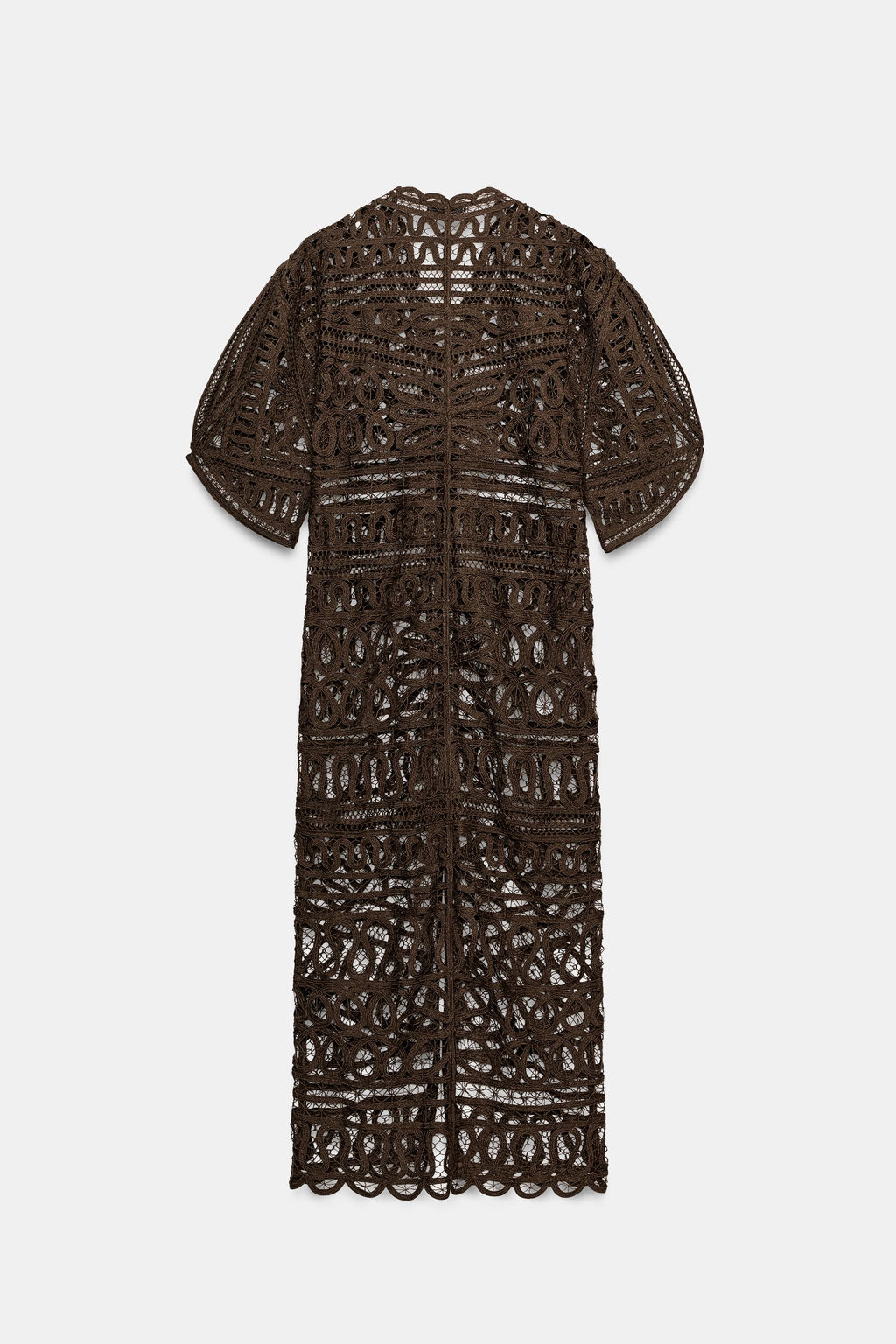 VESTIDO LARGO CROCHET ZW COLLECTION / Marr?n - Zara фото 6