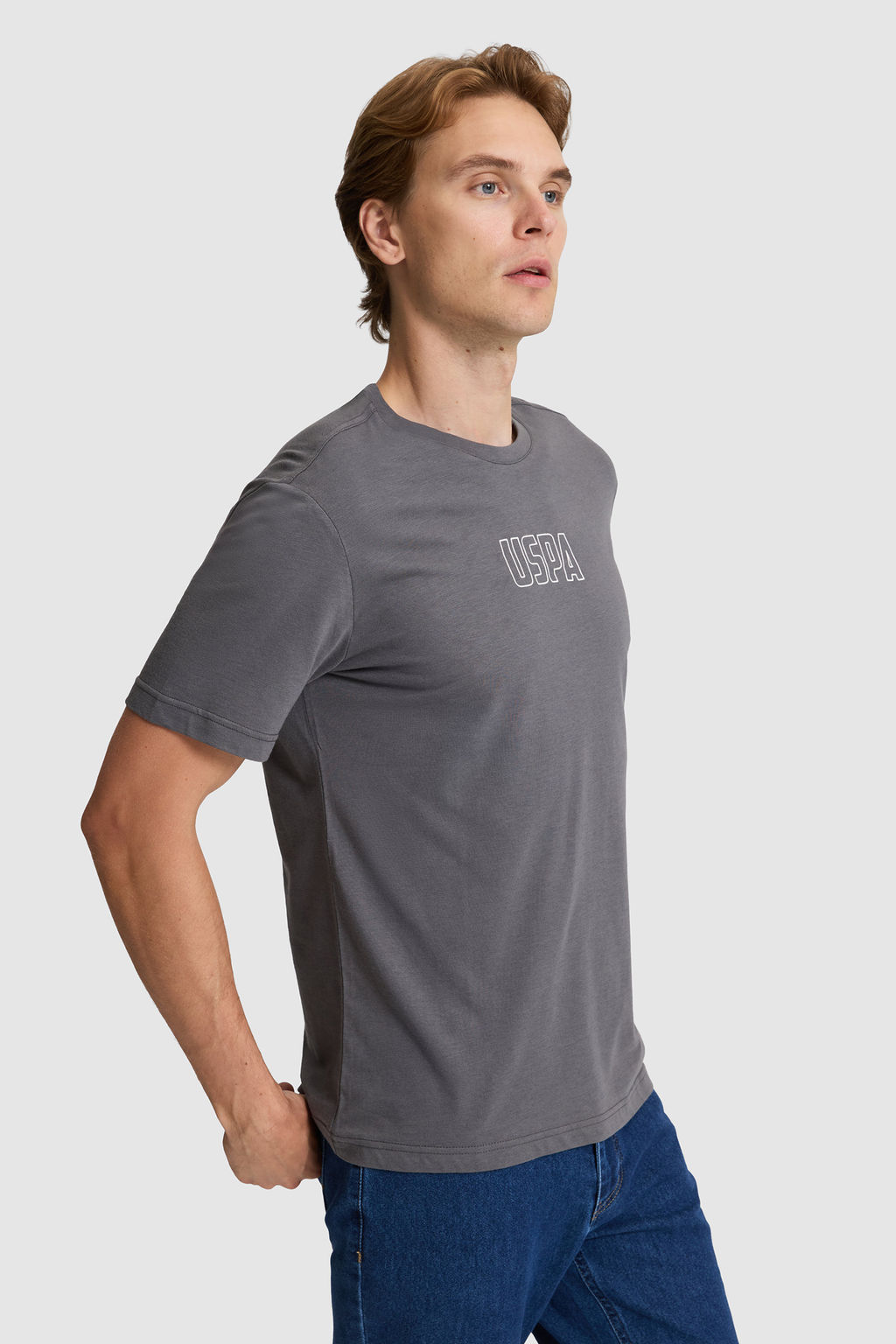 Erkek Antrasit Regular Fit Bisiklet Yaka Ti__rt - U.s. polo assn фото 3