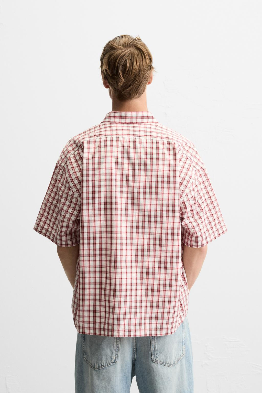 BOXY FIT CHECK SHIRT - Zara фото 3