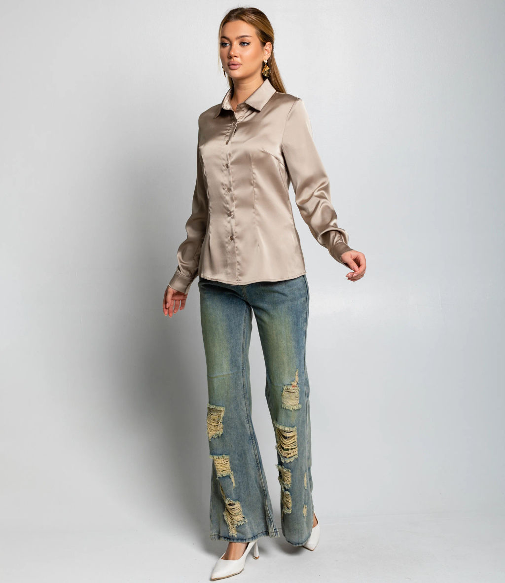 Блуза #ОКТ025022, хаки