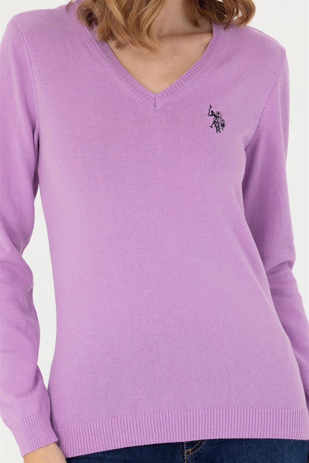 U. S. Polo Assn Женский базовый свитер с v-образным вырезом Магнолия - U.s. polo assn фото 14
