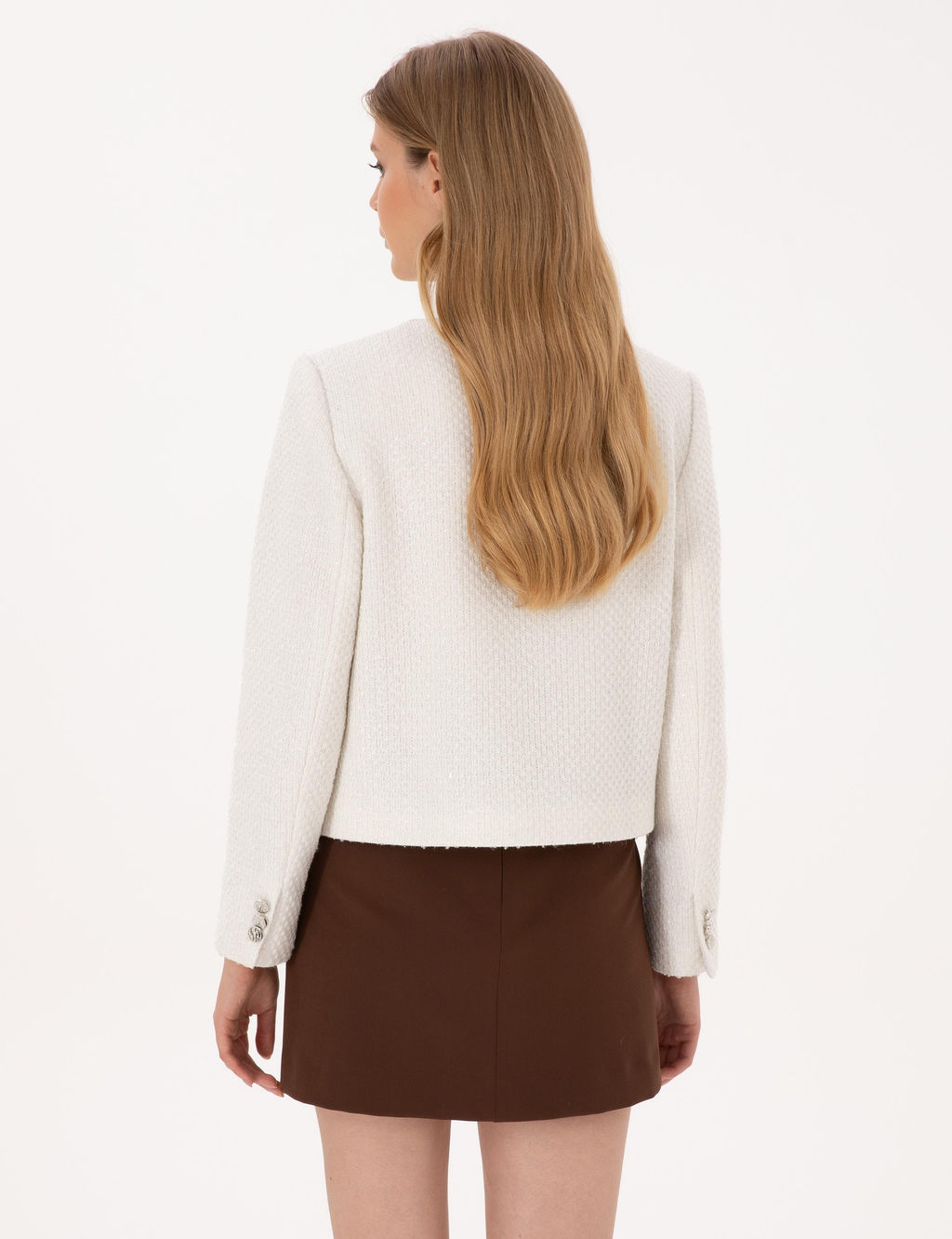 Ekru Crop Top T_vit Ceket - Pierre cardin фото 5